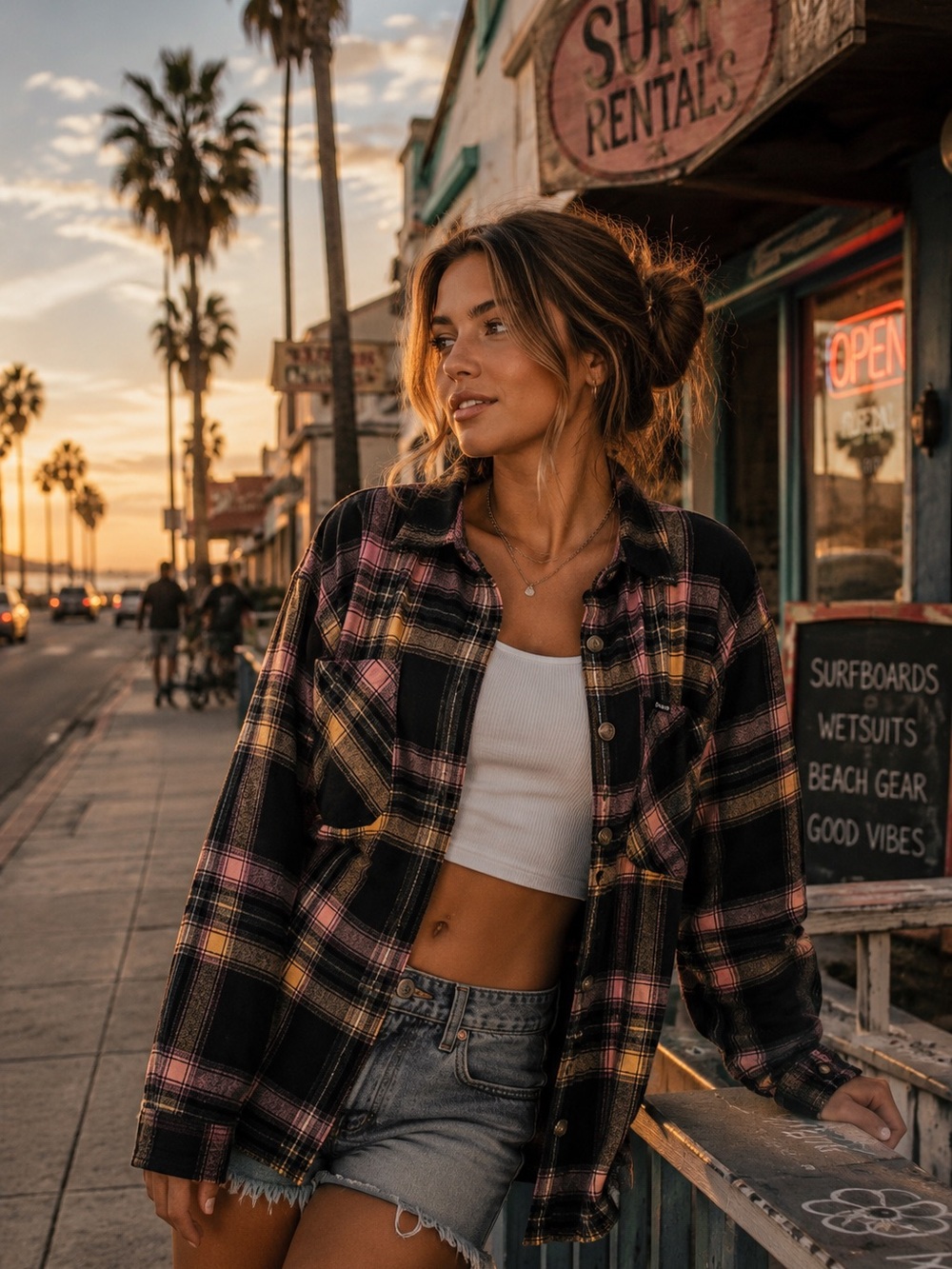 Rip Curl Plaid Flannel Shirt Jacket Women’s Large